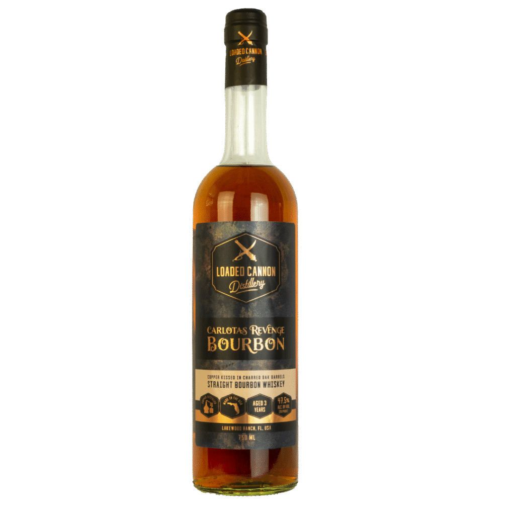 loaded-cannon-carlotas-revenge-spiced-rum-bottle-florida-craft-spirits-distribution-venice-to-fort-myers
